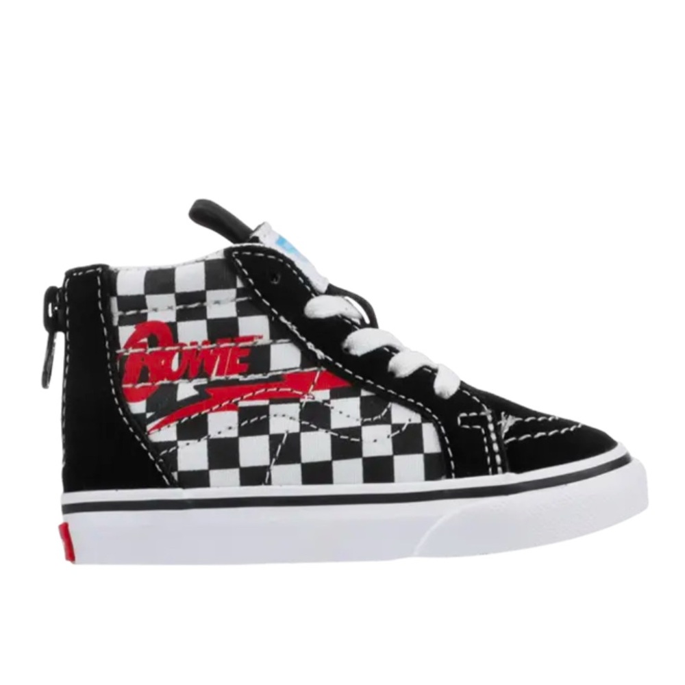 Vans Checkered Sneakers with Red Detail